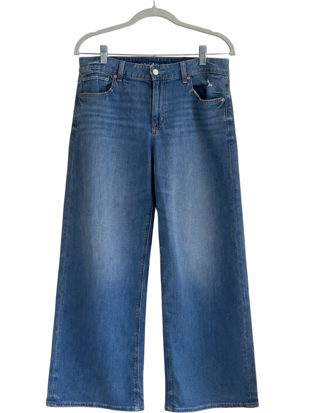 American Eagle Dreamy Drape Baggy Wide-Leg Jeans – NWT – Size 10 Short (30W) - Picture 2 of 7